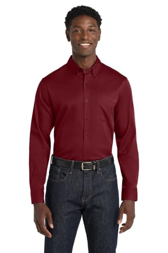 Amazon.com: Port Authority Men's SuperPro React Twill Long Sleeve