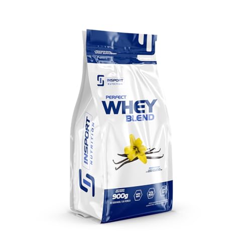 INSPORT Nutrition - Perfect Whey Blend - Professionelles Sport-Supplement - Hoher Proteingehalt - Schnelle Absorptionszeit - 30 Portionen - 900g Pulver - Geschmack: (Vanille)