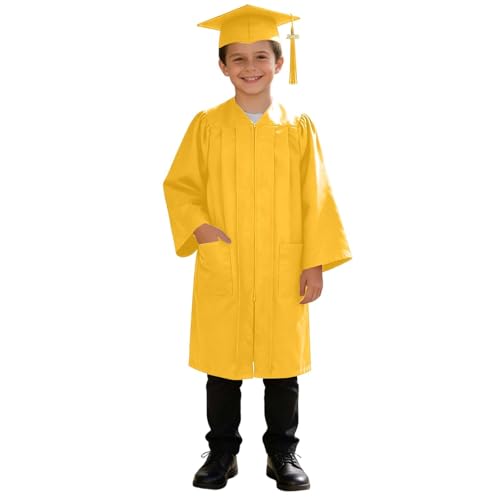 Toga de graduación cómoda de punto para evitar picores en niños de 2 a 9 años