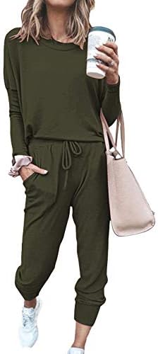 Fixmatti Women Casual 2 Piece Outfit Long Pant Set Sweatsuits Tracksuits