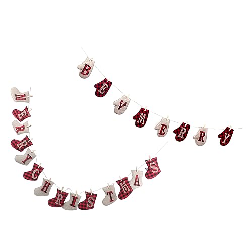 RORPOIR Merry Christmas Banner Large Christmas Stockings Decor Silver Decorations