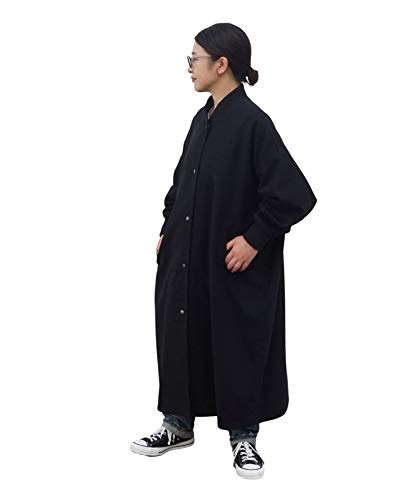 [ジャーナルスタンダード ラックス]ミリタリーフランネル ロングスタジャン◆ フリー ブラック