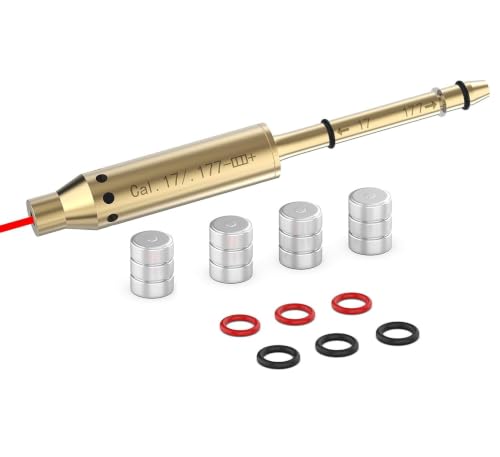 Tipfun .22LR Red Laser Bore Sight End Barrel Laser Boresighter Easy to Fit Revolvers Pistols Rifle and Air Guns