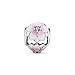 Pandora Jewelry Openwork Pink Magnolia Flower Cubic Zirconia Charm in Sterling Silver