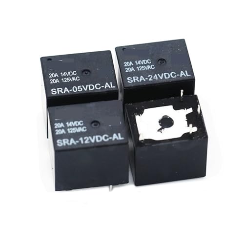 Relé de potencia 12V SRA-12VDC-CL micro relé 20A de 5 pines para circuitos electrónicos pack 5 2