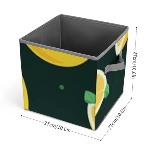 Bacs de rangement pliables pour vêtements de 26 cm et boîtes citron
