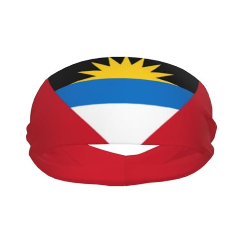 Antigua and Barbuda Flag Headbands for Men Women Sports Workout Sport Headband Breathable Sweatbands for Exercise Running Gym