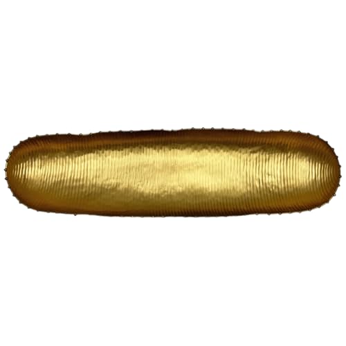 Plato Bergamo Art de aluminio dorado 18 pulgadas miniatura 3