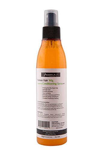 Image of Awesome Human Hair Wig Leave in Conditioner Spray, pH5, Detangler & Easy Combing, Promoting Silkiness, Shine & Freshness, preventing Dryness (7 fl oz) | Wig milk moisturizer spray with camellia oil; hydrates human hair wigs, restores shine, easy combing