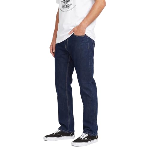 Image of Volcom Men's Solver Stretch Denim Jeans-Modern Fit Pant
