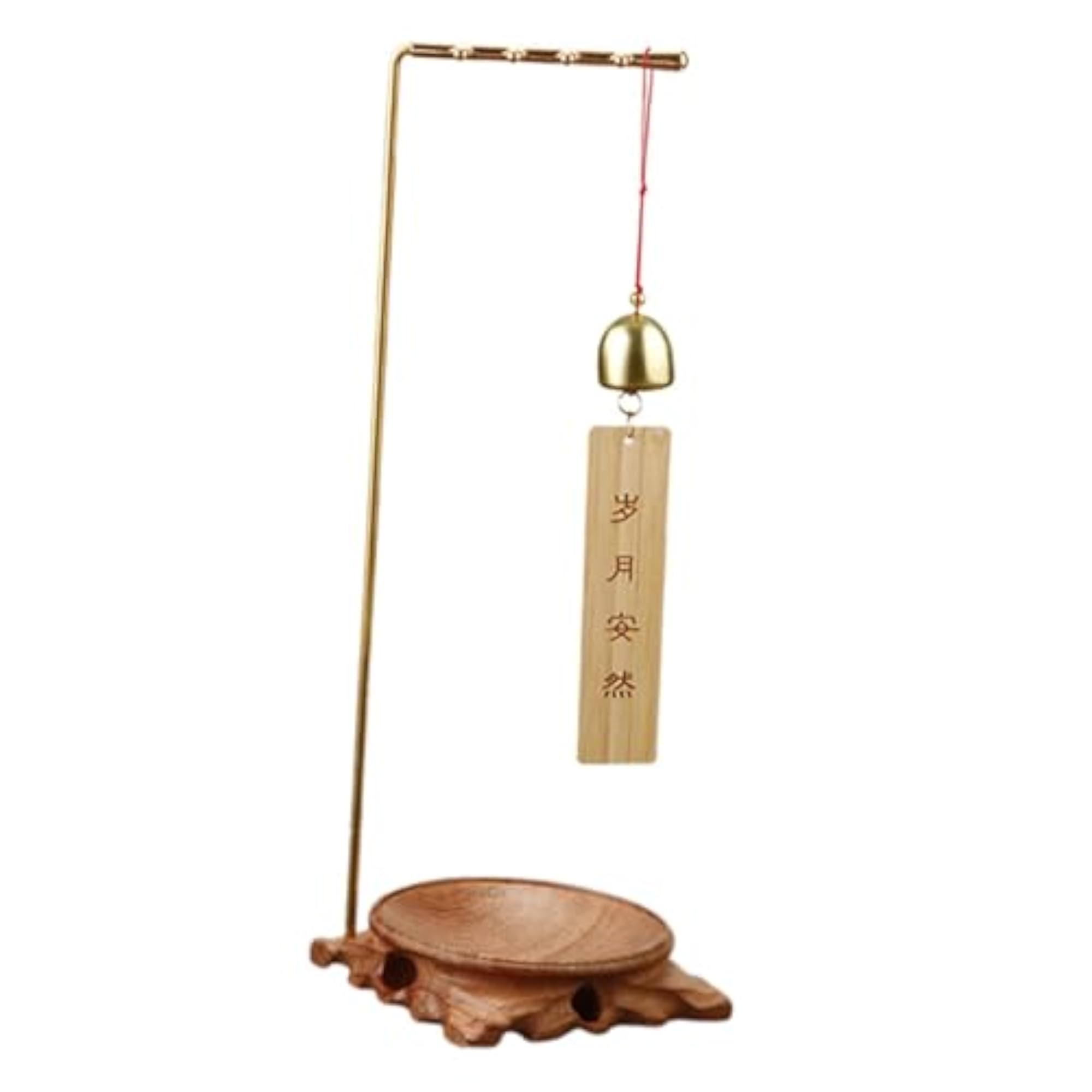 Calligraphy Pen Holder 7 Shaped Rack with Wind Chime