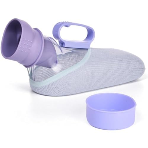 Yubbuio 男性/女性部門モデル約1000ml しびん 尿瓶・採尿器 携帯トイレ 尿量観察 漏れ防止 防臭カバー付き 清潔簡単 軽量 キャンプ 旅行 介護 長時間運転用 排尿ボトル 男性用尿瓶 尿器 尿瓶 採尿器ト 介護尿器 夜間の排尿 病院 ラベル