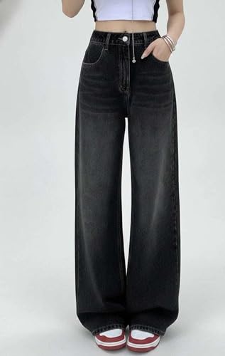 Image of KOTTY Women's Wide Leg Denim Jeans | Loose Fit High Rise Baggy Style Jeans for Women