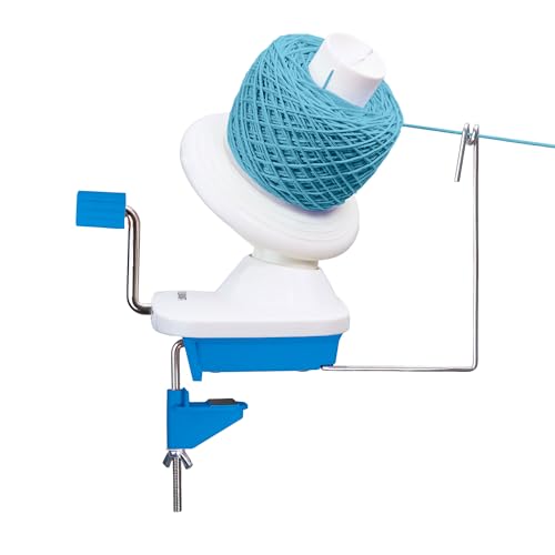 Yarn Winder - Hand-Operated Yarn Ball Winder & Spinner with Metal Handle, Table Clamp for 1 3/4" Surfaces - Perfect Crochet Tools, Create Yarn Cakes up to 4oz - Essential Yarn Roller for Crocheting