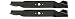 USA Mower Blades (2 MTD616SBP Standard Medium Lift for Windsor 50-3945 50-3950 Length 21-3/16 in. Width 3 in. Thickness .150 in. Center Hole 6 Point Star 42 in. Deck