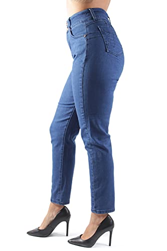 Women's Juniors Butt Lift, Push Up, Mom-Fit High Waist Loose Skinny Jeans (2126)3