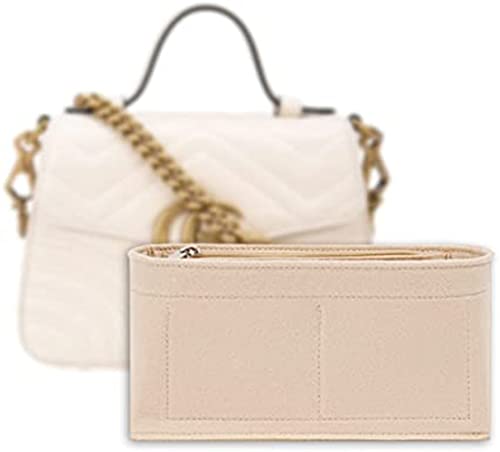 Organizer Crossbody Bag, Genuine Leather Essential Organizer Shoulder Handbag Purses for GG Marmont