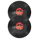 Ciieeo Decorazioni da Muro Riscaldamento Domestico 2 Pezzi in Vinile Vintage Nero in Plastica Design Retrò e Regalo per Arredamento Casa