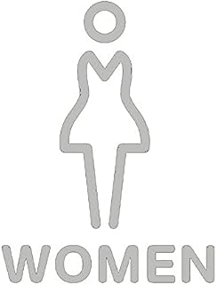 Men & Women Symbol Toilet Sign,Male and Female Bathroom Sign,Acrylic Toilet Sign Self-Adhesive,Bathroom Unisex WC Door Sign,Toilet Sign (Toilet 20 * 14cm) (Women 20 * 14cm)