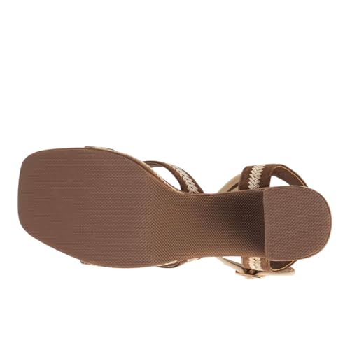 Image of BEACH by Matisse Womens Adelaide Platform Block Ankle Strap Casual Sandals Casual High Heel 3 inch & Up
