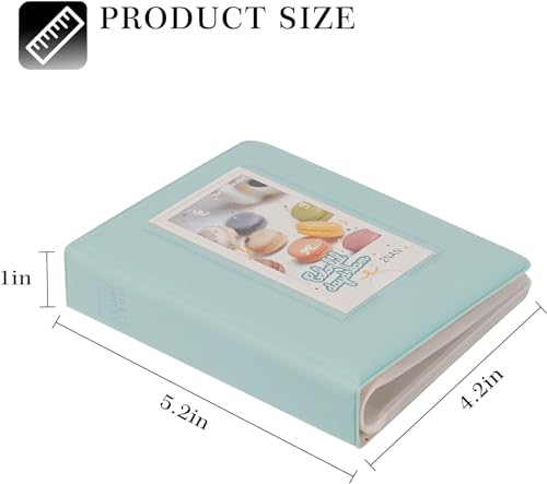 Image of ZENKO 64-Pocket Album + 5 Magnetic Frames fits Fujifilm Instax Fim Roll Mini (12, 11, 9, 8, 40, Evo, Liplay), Mini Link Printer, Polaroid Snap Touch, PIC-300, Z2300 Mint Instant Cameras (Ice Blue)