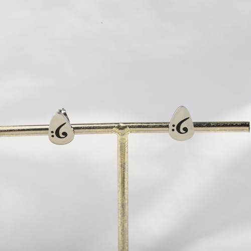 CENWA Tiny Bass Clef Guitar Pick Stud Earrings Music gift Musical Earrings Bass Clef Jewellery Music Note Earrings3