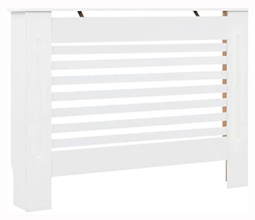 Heating Radiator Accessory, Radiator Cover White 44.1\"x7.5\"x32.1\" MDF