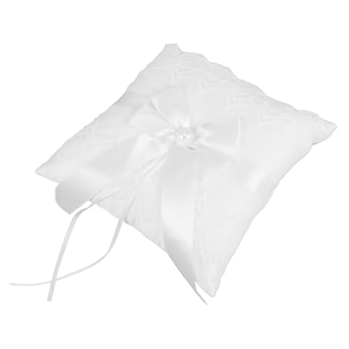 BESPORTBLE Almohada De Anillo De Encaje Favores De Despedida De Soltera Traje De Novia Despedida De Soltera Accesorios para Despedidas De Soltera Cojines De Anillo Hechos a Mano Paño
