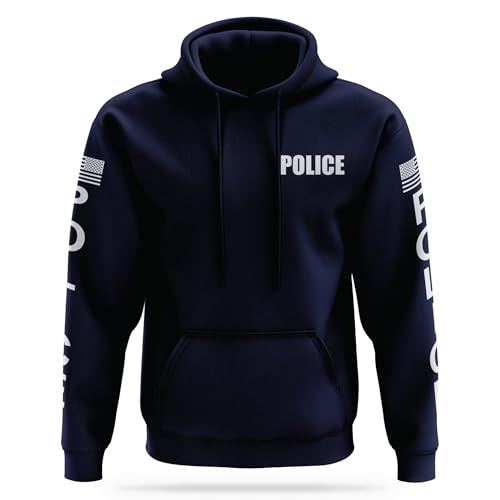 POLICE Performance Hoodie | USA Patriotic Apparel | 100% Polyester for Odor Free, Moisture-Wicking Quick Dry Comfort.