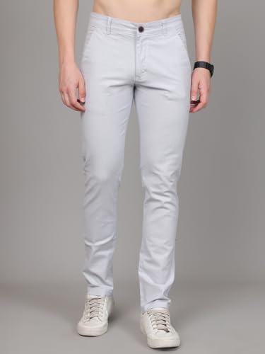Image of Majestic Man Premium Cotton Slub Slim Fit Comfortable Solid Stylish Trousers