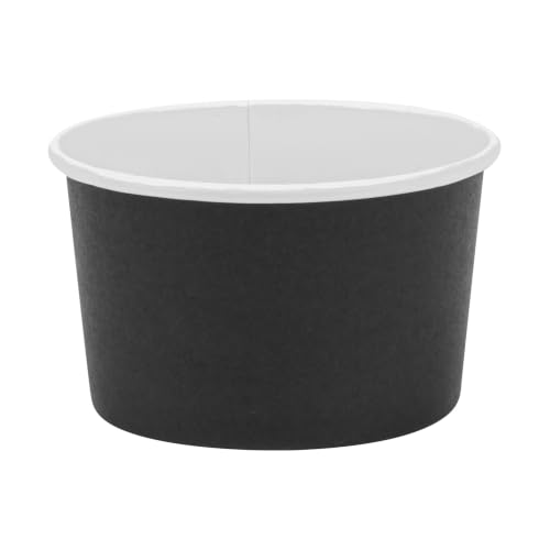 Image of Coppetta 5-Ounce Dessert Cups, 50 Disposable Ice Cream Cups - Lids Sold Separately, Sturdy, Black Paper Frozen Yogurt Bowls, For Hot And Cold Foods, Perfect For Gelato Or Mousse - Restaurantware