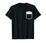 Funny Cat Pocket Cute Kawaii Kitty Love Cat in Pocket T-Shirt