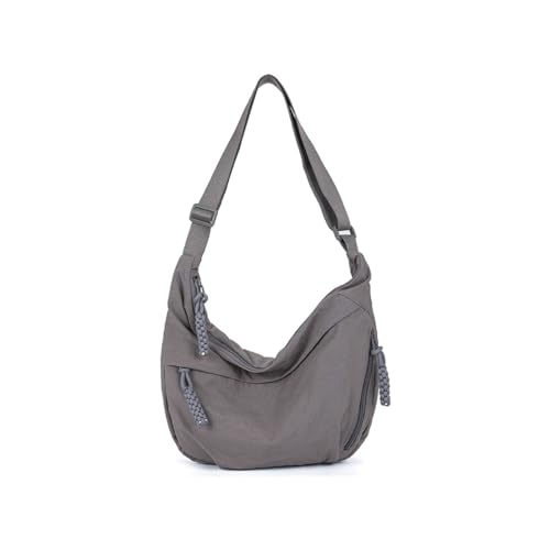 Bolso bandolera para mujer, bolso hobo casual de nailon en forma de creciente, bolso tipo dumpling miniatura 1