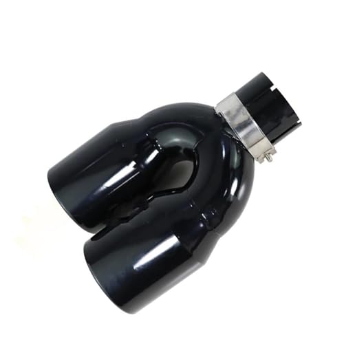 Double embouts d'échappement noirs en U garniture de voiture inox