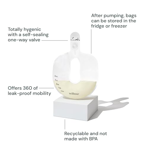 image for Willow - 360 Pump Spill-Proof Breast Milk Bags - 48 Ct - Holds 4 oz. P