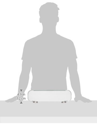 Spancraft Glass Osprey6x18-Brushed Steel Osprey Bent Glass Shelf, Brushed Steel Bracket, 6