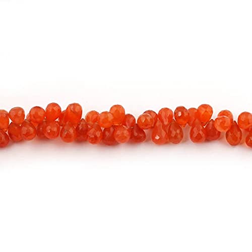 Cornelian faceted tear beads 10mmx7mm pierres naturelles de cornaline pour création bijoux