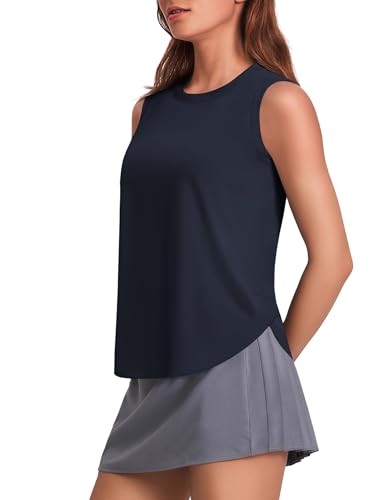 Image of PINSPARK Workout Tank Tops Woman Ice Silk UPF 50+ Athletic Yoga Shirts