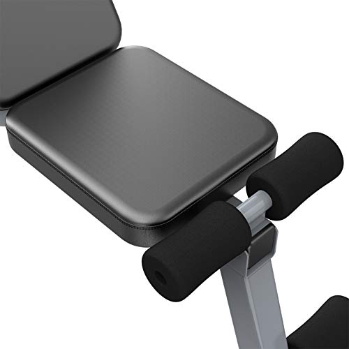 JOROTO Adjustable Weight Bench Multi-purepose Foldable Bench Exercise Bench Workout Bench for Full Body Home Gym (Grey)