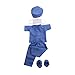 Bambola vestiti medico infermiera abito chirurgico vestito up outfit costume accessorio blu per bambola da 18 pollici 6pcs, bambola Dress up