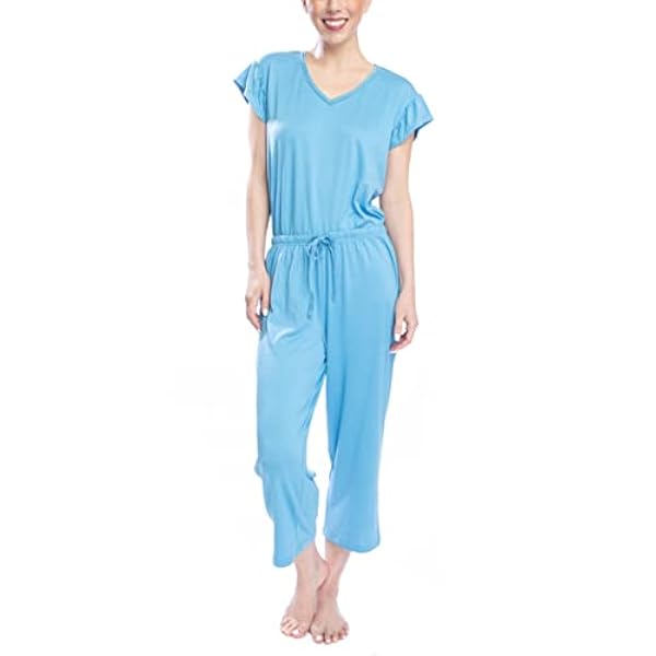 Hanes Conjunto de pijama Cottage Staycation para mujer, pantalón corto de 22 pulgadas
