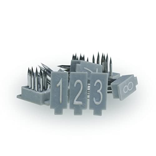 Tattoo digits 0-9, 5/16" for small pliers