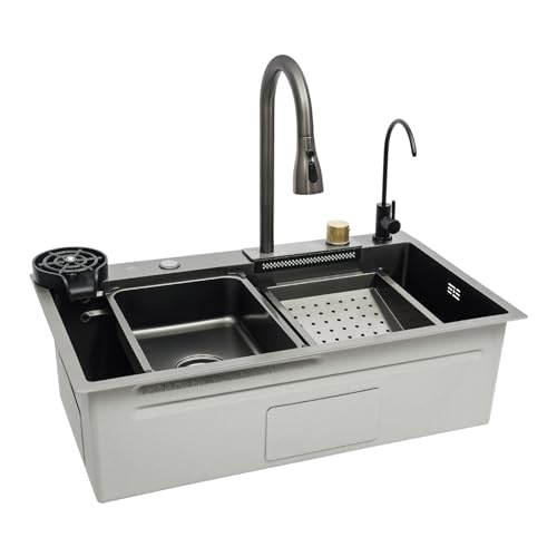 Robusto e durevole: l'acciaio inossidabile 304 Premium con finitura nano-rivestita e squisito processo di saldatura può resistere alla ruggine e alla corrosione di acidi, alcali e sale, e l'elevata durezza e resistenza non lo rendono facile da graffiare e deformare, garantendo un uso e un lavaggio a lungo termine.