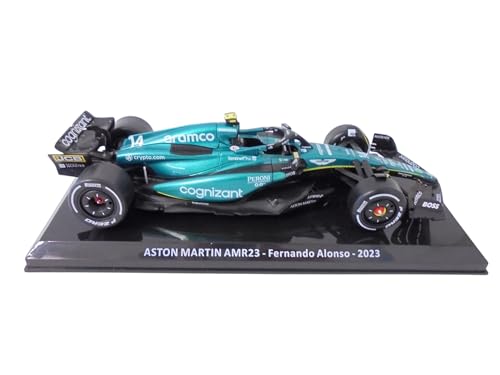 Carro a escala 1:24 Aston Martin AMR23 Fernando Alonso 2023 miniatura 2