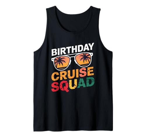 Family Cruise Squad 2025 Fiesta de cumpleaños Vacaciones a juego Camiseta sin Mangas