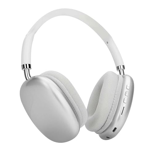 Wireless Bluetooth Over Ear Headphones Up to 28H Battery Life Headset with Microphone Gym Overhead Headphones Compatible with iOS & Android Mobile Phones, Computers, Laptop (Sliver)