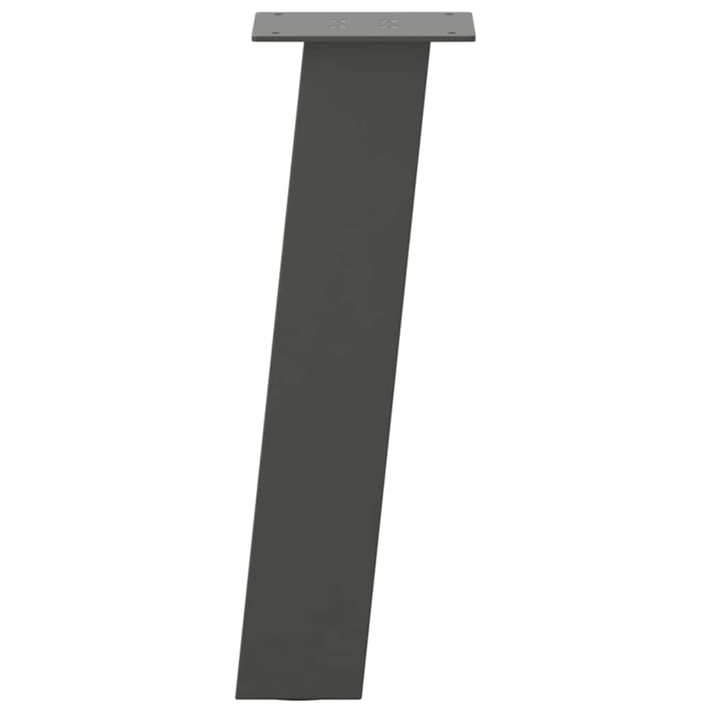 Gambe per tavolino, 4 pezzi, 42 cm, acciaio antracite, struttura solida