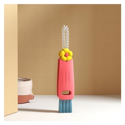 3 in 1 Cup Lid Cleaning Brush，Sealing Cover Cleaning Brush，2024 New Crevice Cleaning Brush,Straw Cleaner Brush，Cup Cleaning Brush，Cleaning Brush for Sealed Food Storage containers with lids (1, Muti)
