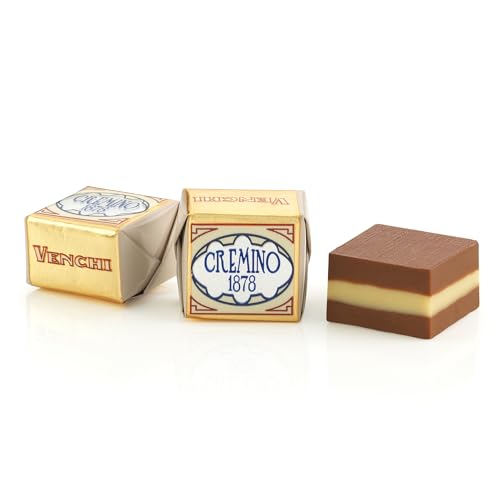Venchi - Classic Cremino Chocolates, Gianduia and White Chocolate Flavor, Chocolate Candy Bulk, Gluten-Free, 2.2 lb Bag