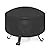 Round Fire Pit Cover for 20 Inch - 28 Inch, Waterproof 600D Heavy Duty Patio Firepit Covers Black with Drawstring (Round - 28”D x 16”H)